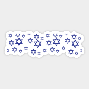 Blue Star of David Pattern Sticker